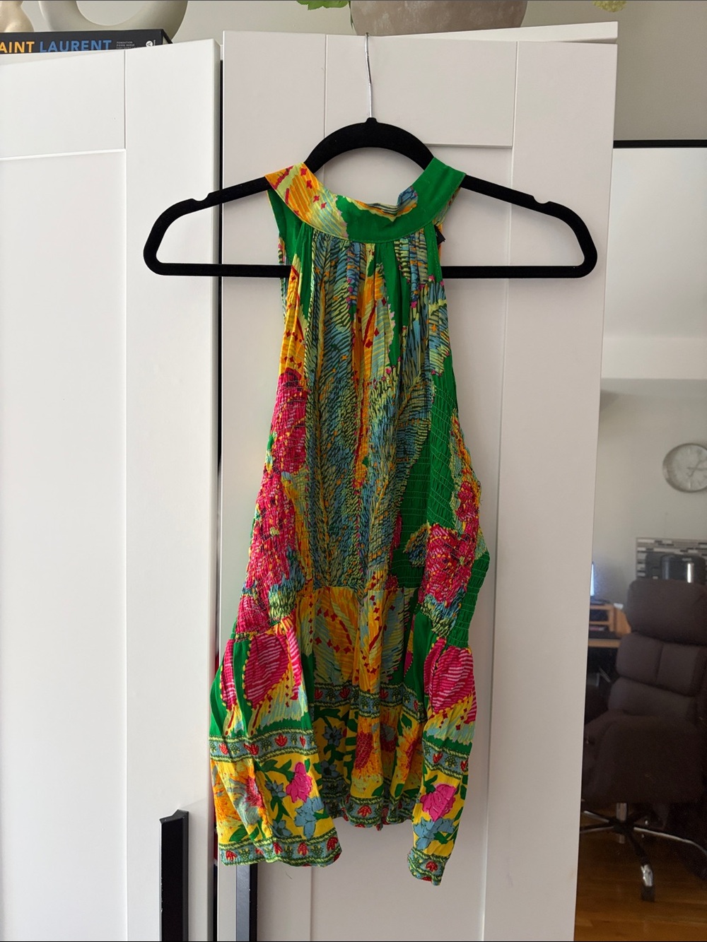 Cynthia Rowley Bright Tropical Multi-Color Halter Top